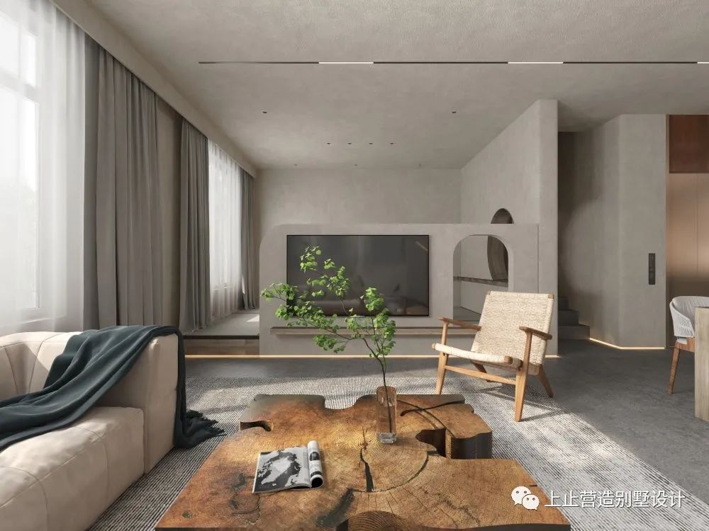 长春岳麓山侘寂复古风丨中国长春丨上止营造别墅设计-9