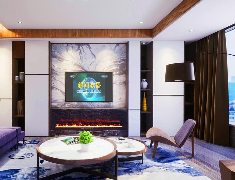 现代客厅财位设计 | 长条伏羲 3D 雾化壁炉-6