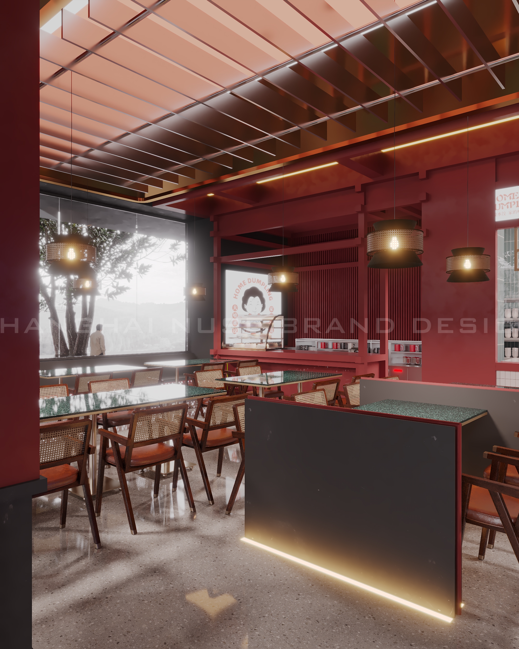 中式家味水饺店空间设计丨美国丨木村空间设计公司-14