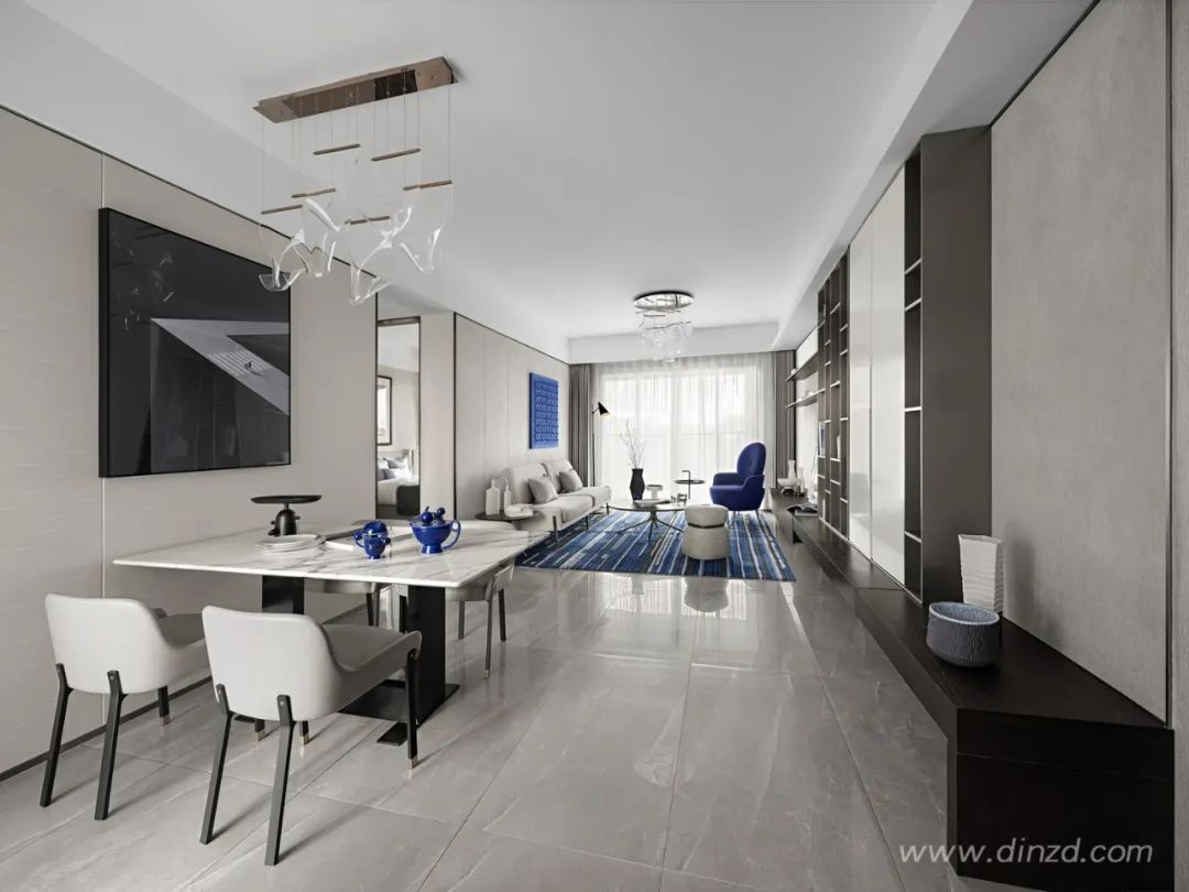 方直·彩虹公馆 | 现代轻奢的蓝色魅力-13