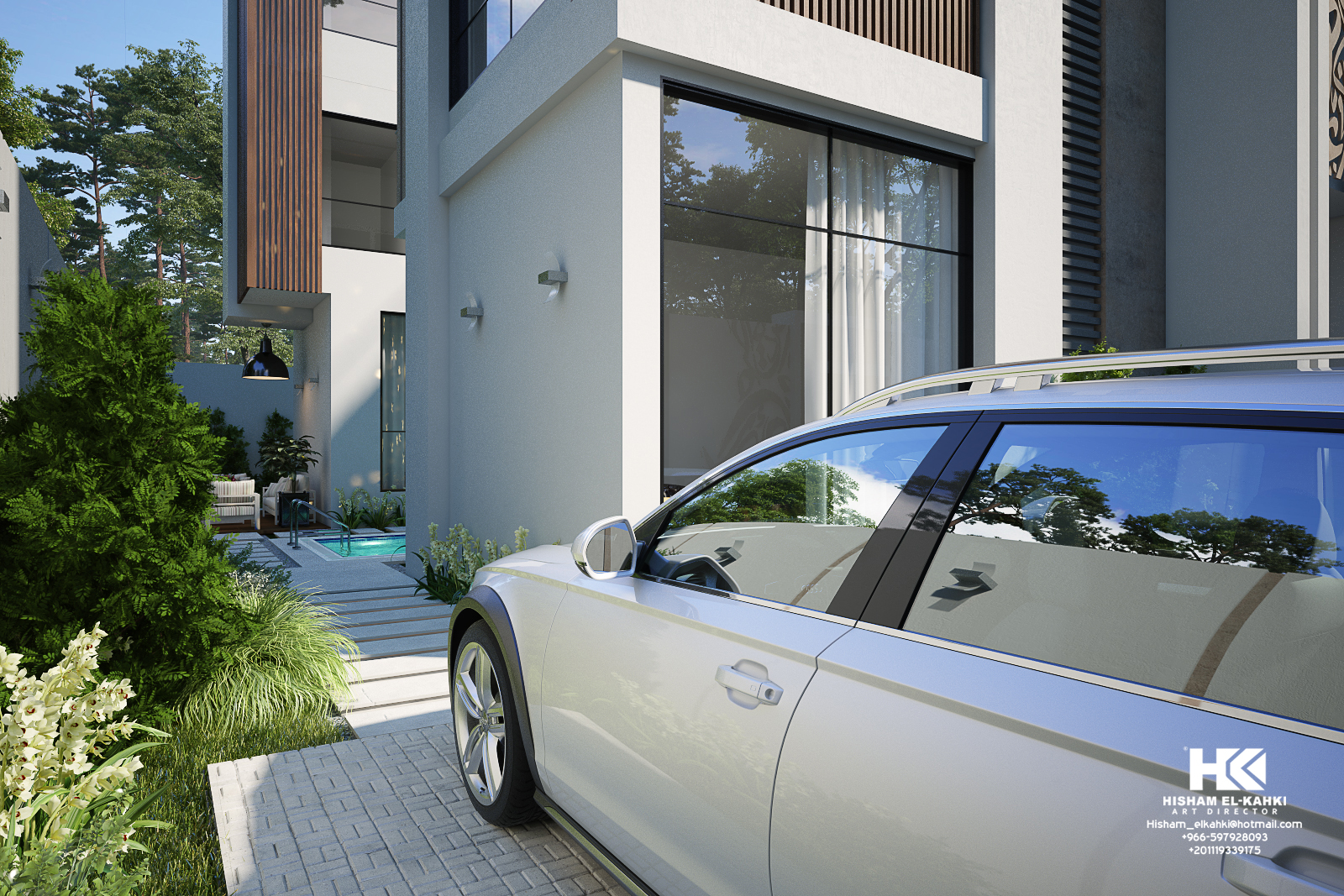 Modern Villa Exterior Design With Landscape-8