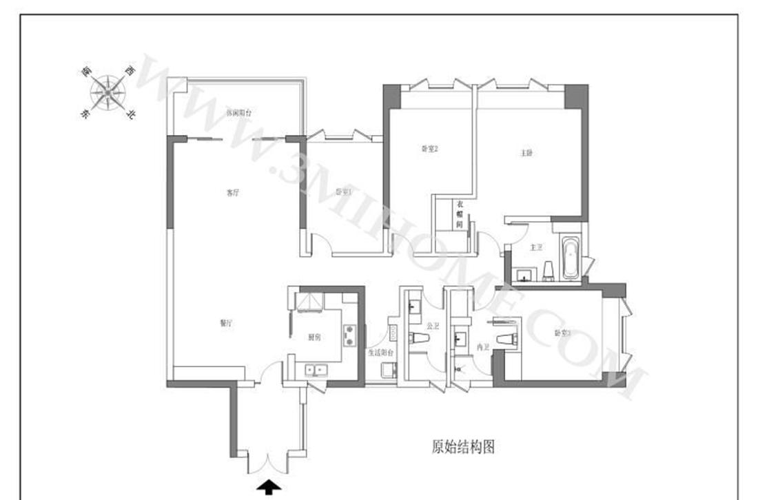 温馨罗湖银湖蓝山三房两厅-2