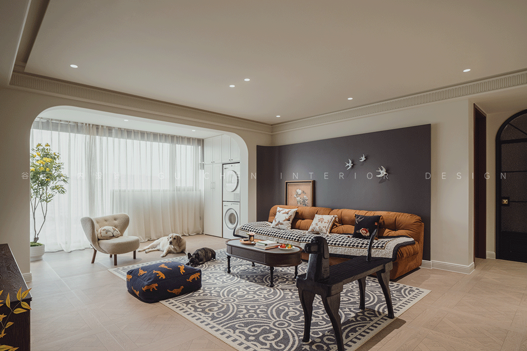 安徽黄山玉屏齐云府复古风家装设计丨中国黄山丨谷辰设计-2