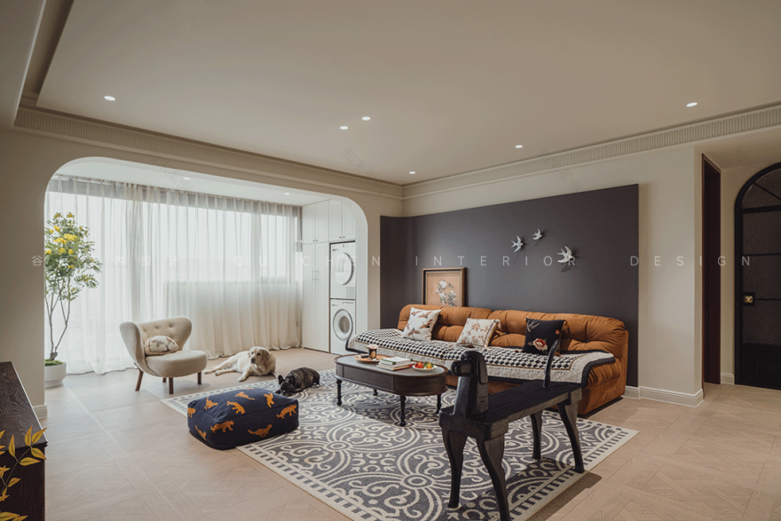 安徽黄山玉屏齐云府复古风家装设计丨中国黄山丨谷辰设计-2