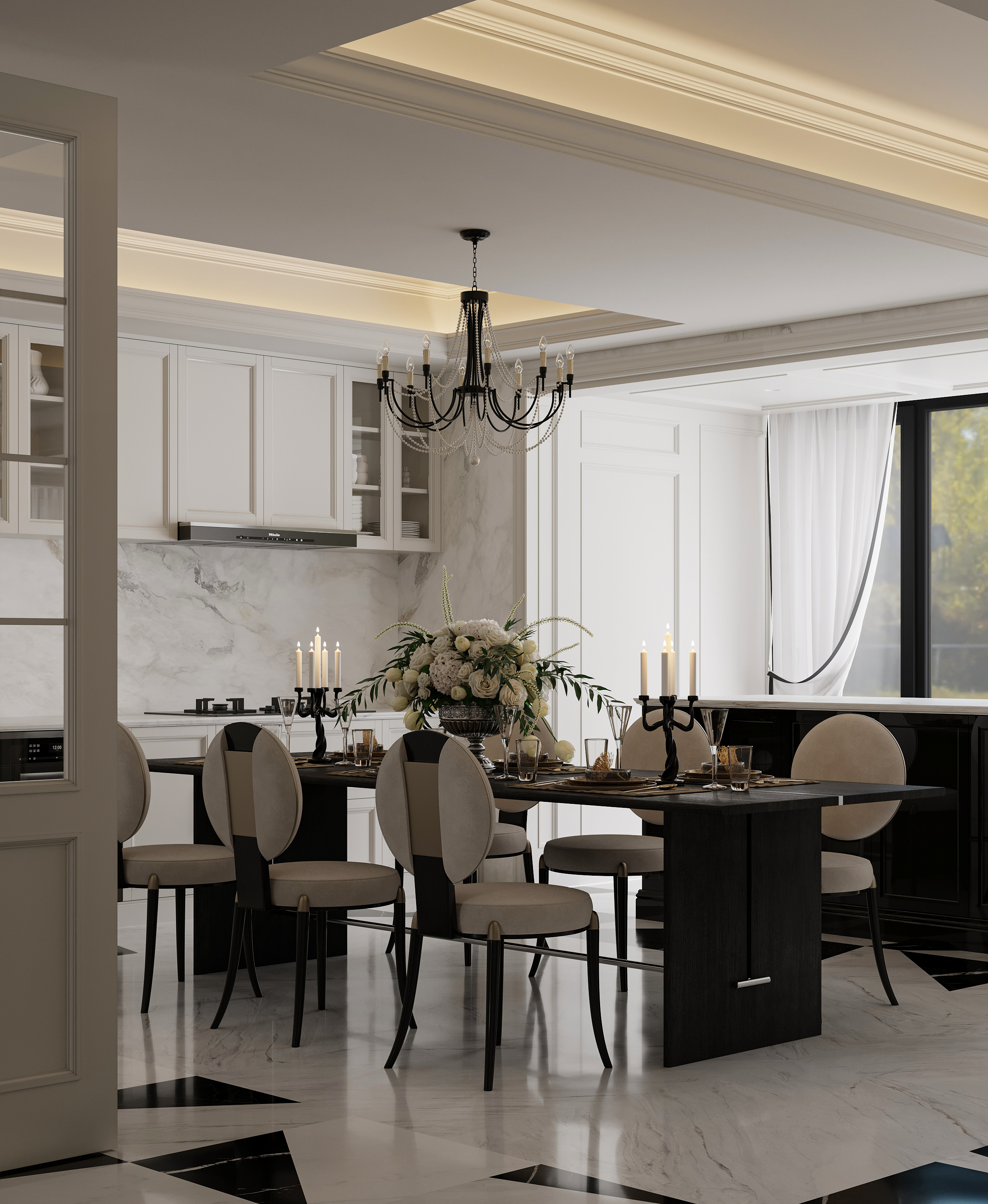 西派少城黑白法式丨月桂山设计事务所-7