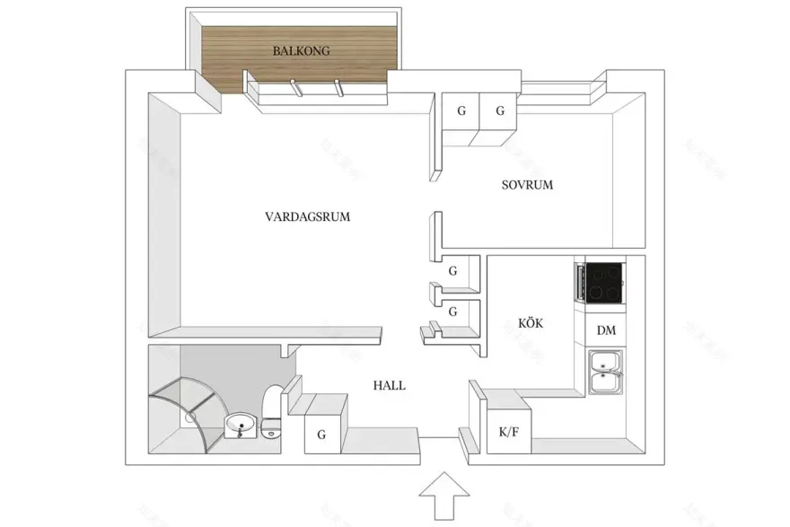 春日阳台休闲时光——45 平米小公寓的惬意设计-15