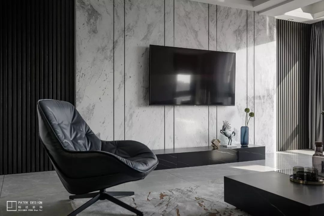 中央湖公馆 140㎡极简黑金家居,低调华丽尽收眼底-18