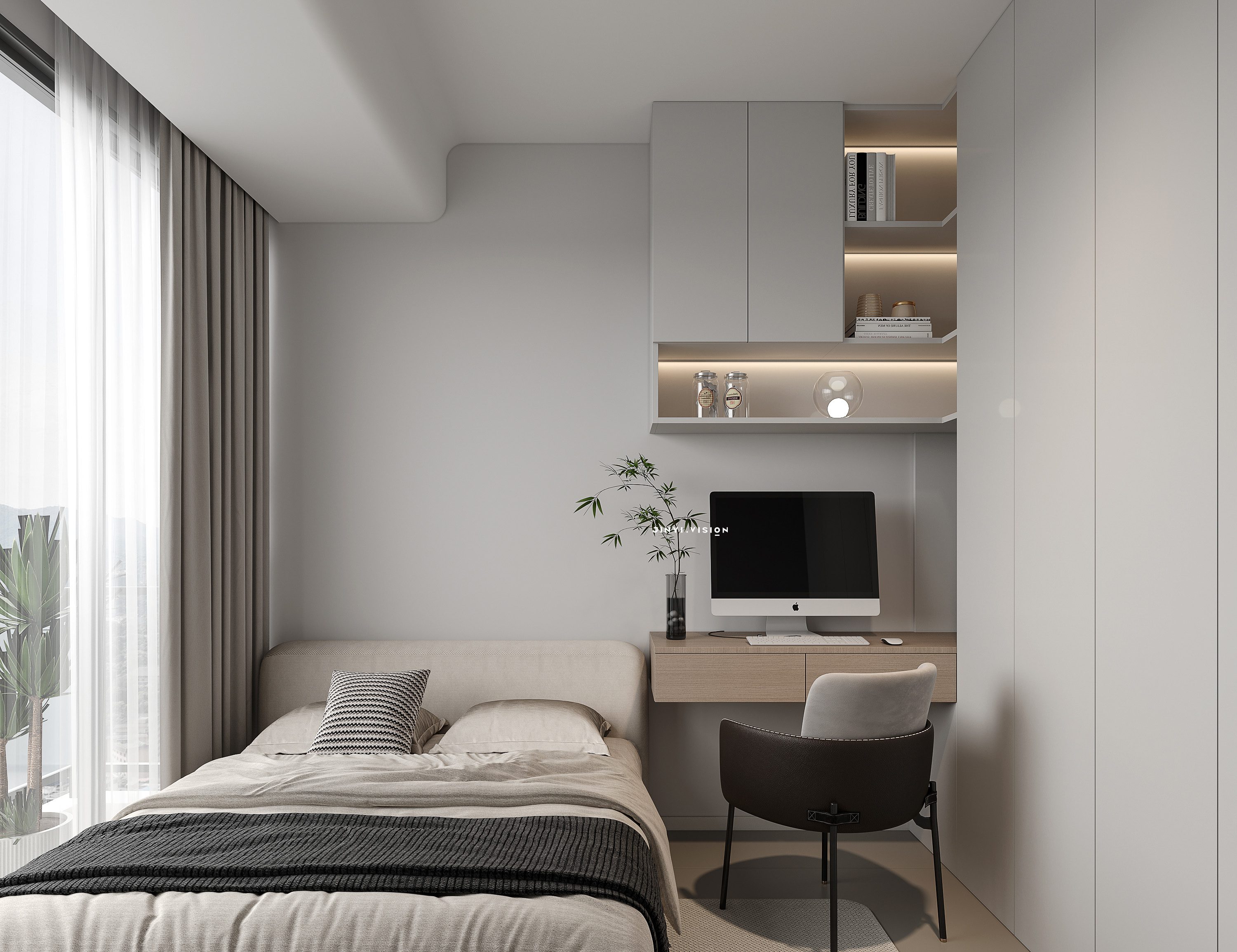 极简奶油风小户型-5