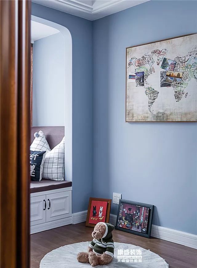 康盛装饰┃180㎡美式复古私宅·一步一景的视觉盛宴-128