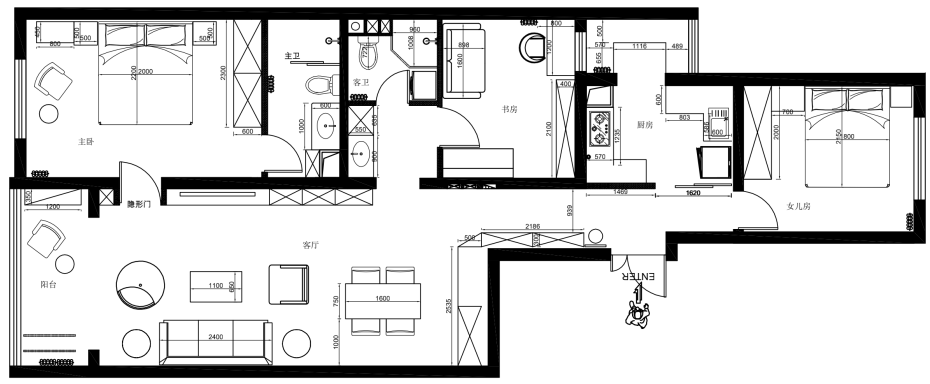 灰色极简大平层,治愈深夜 emo 的舒适之家-8