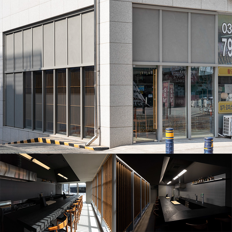 时尚高级的 11 坪料理店室内设计案例-1