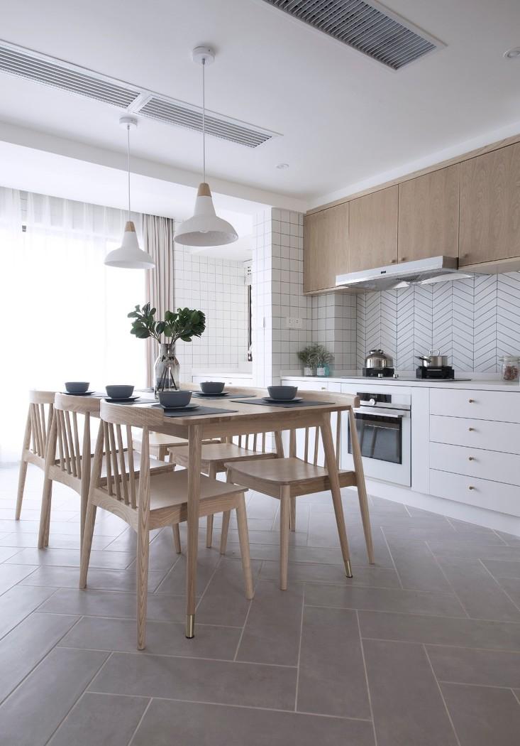 117㎡日北欧风二胎家庭住宅,餐厨空间扩大,儿童房增设高低床-16