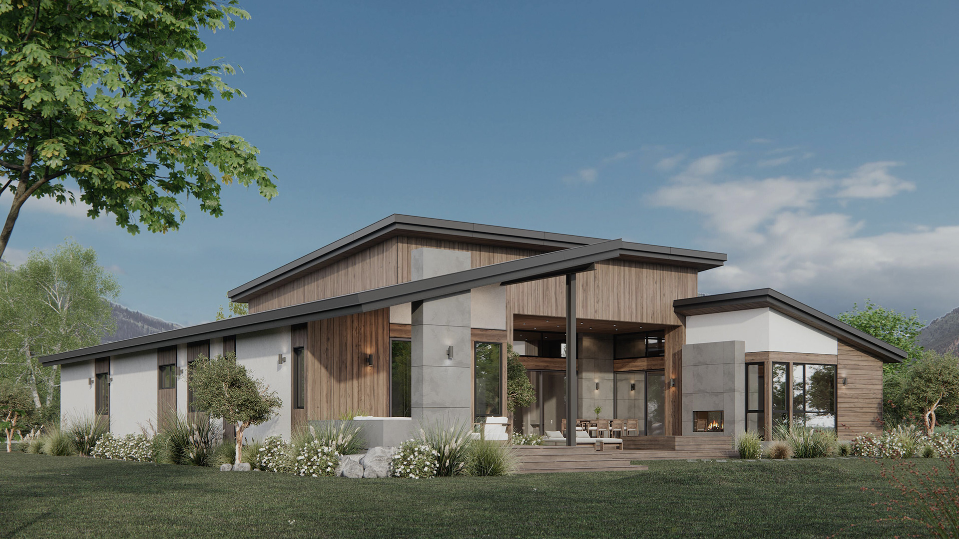 Modern House with Garage and Terrace-7