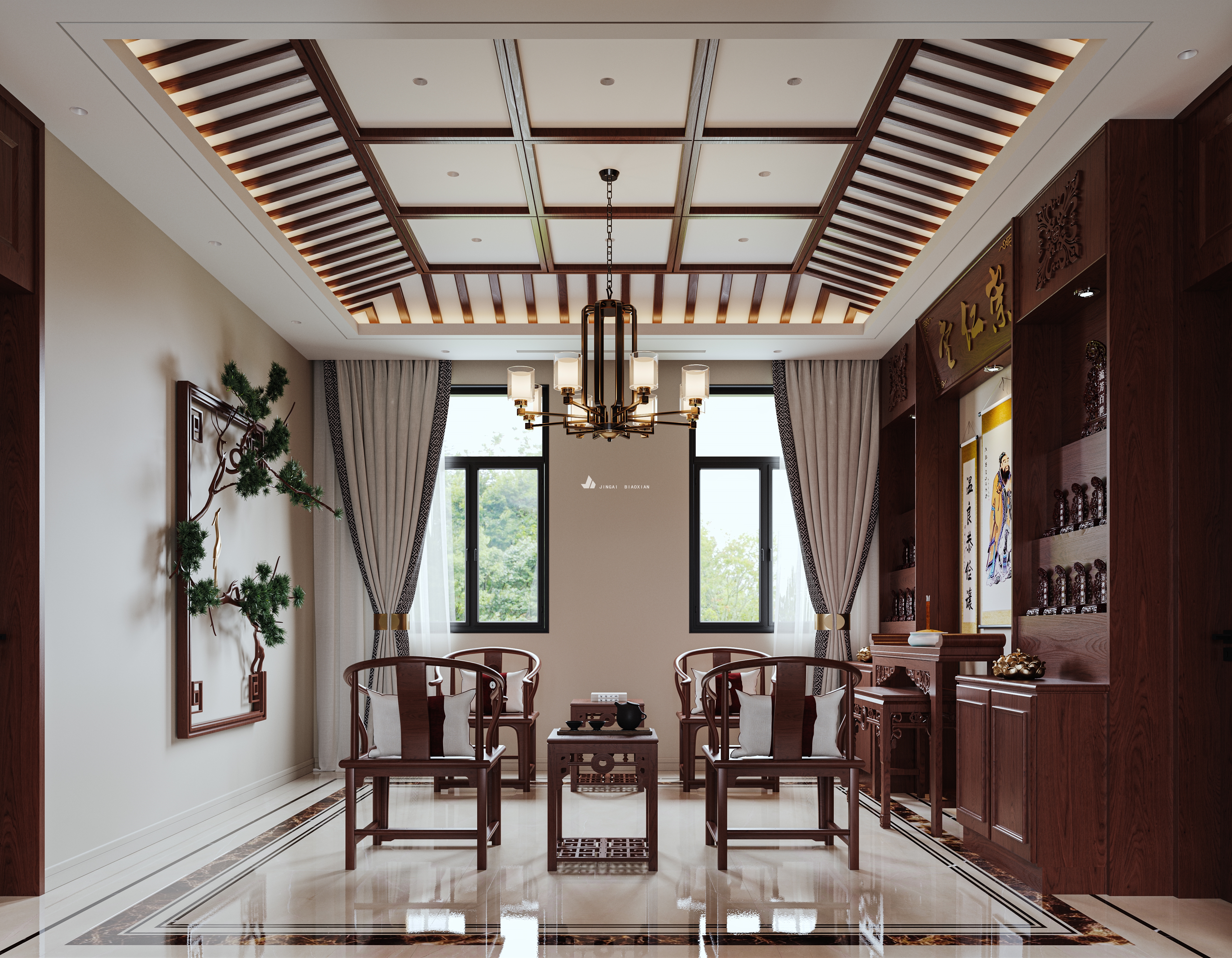 岁寒，然后知松柏之后凋也。(新中式风格)-7