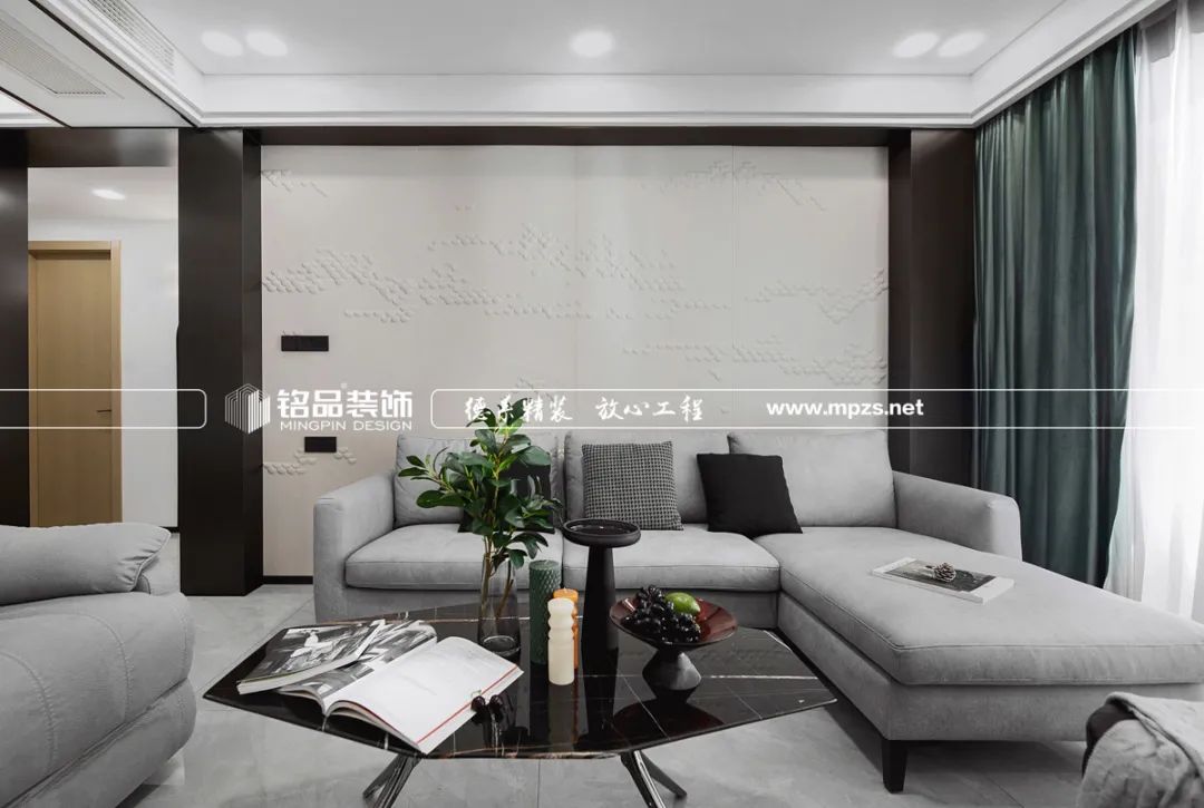 月光森林 | 130㎡现代简约，无主灯设计，3D 背景墙-29