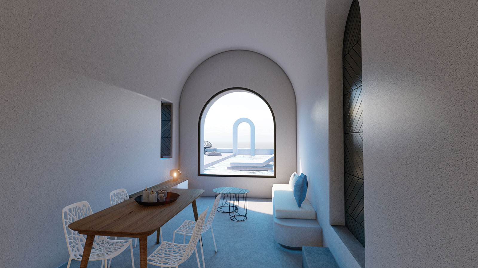 Arched residencies in Santorini island | iraisynn attinom-24