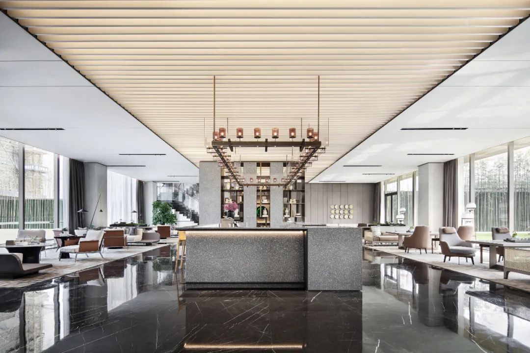 青岛悦海府售楼处 | 海洋主题的现代东方空间设计-14