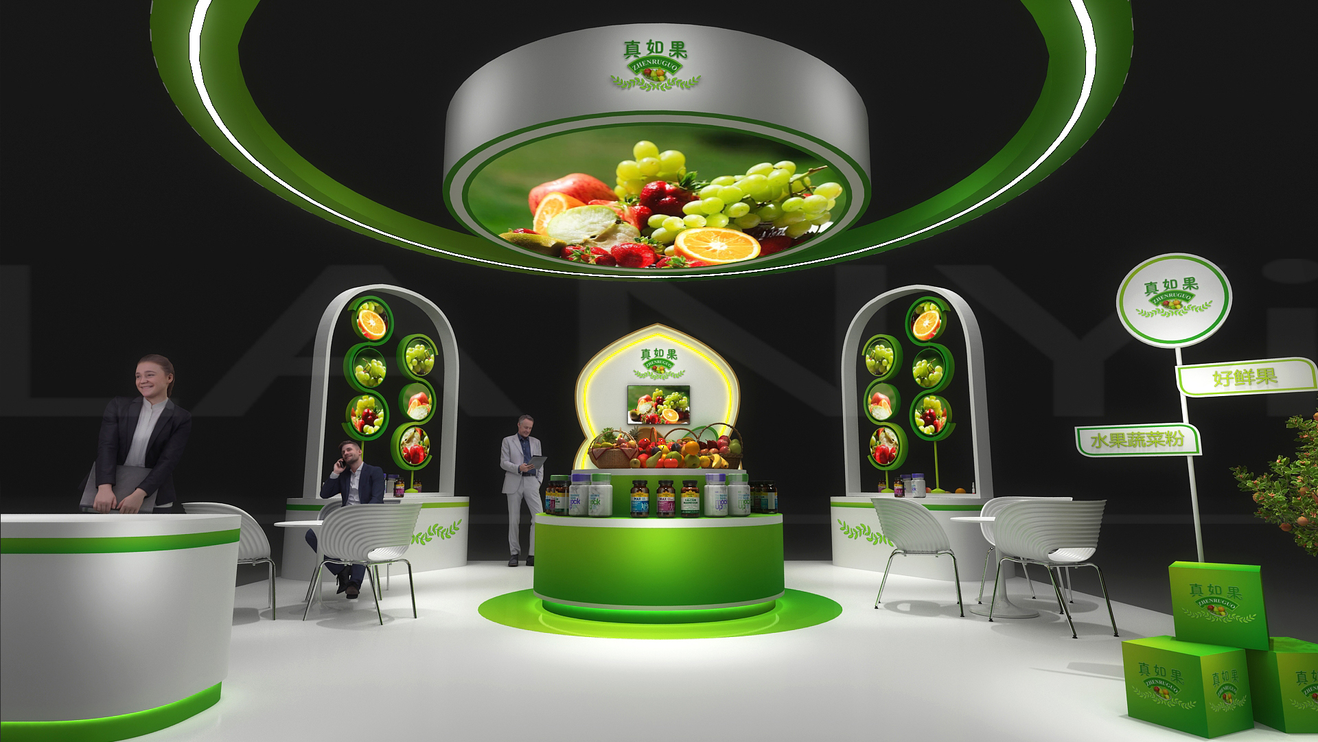 水果活动快闪展位展台设计-3