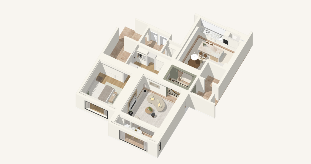 示觉设计|250㎡中海紫御豪庭，绿影泊心，拱廊叙事-5