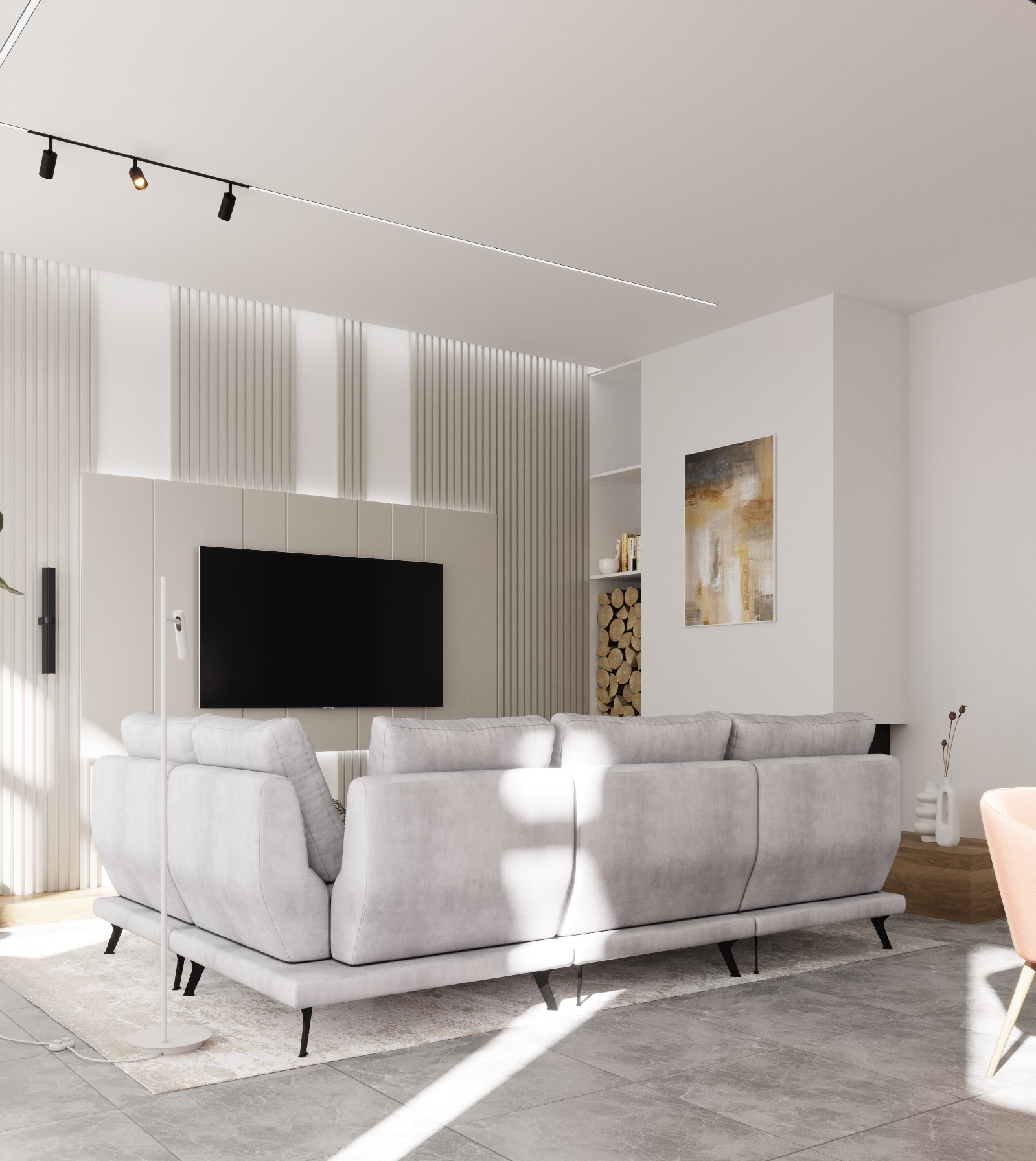 厨房和客厅内部丨Anna Borovykh-7