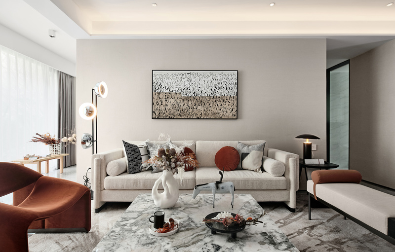 郑州新城玺樾门第118㎡新中式超现代样板间-2