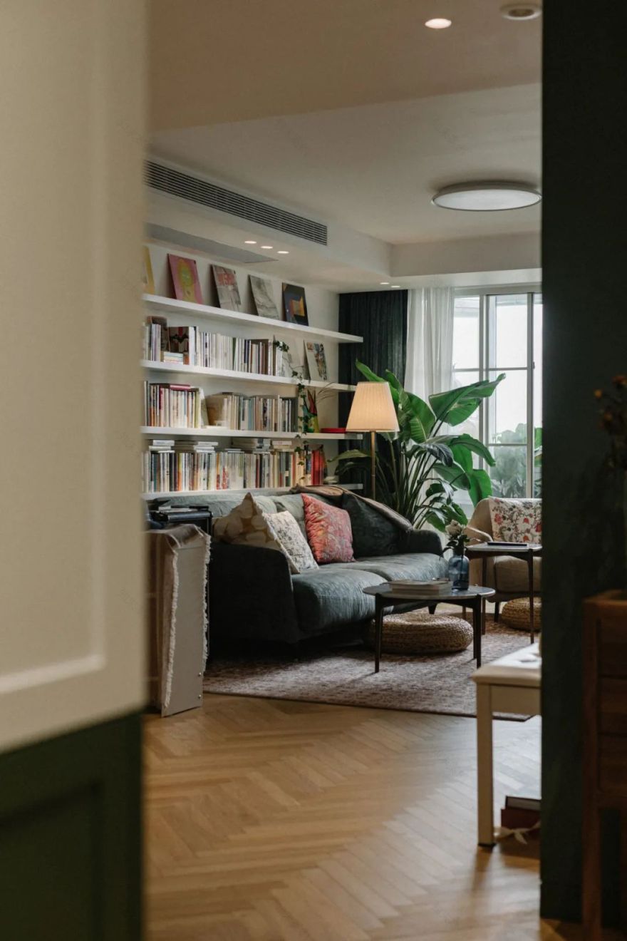 绿意复古,108㎡二手房变身温馨美宅-56