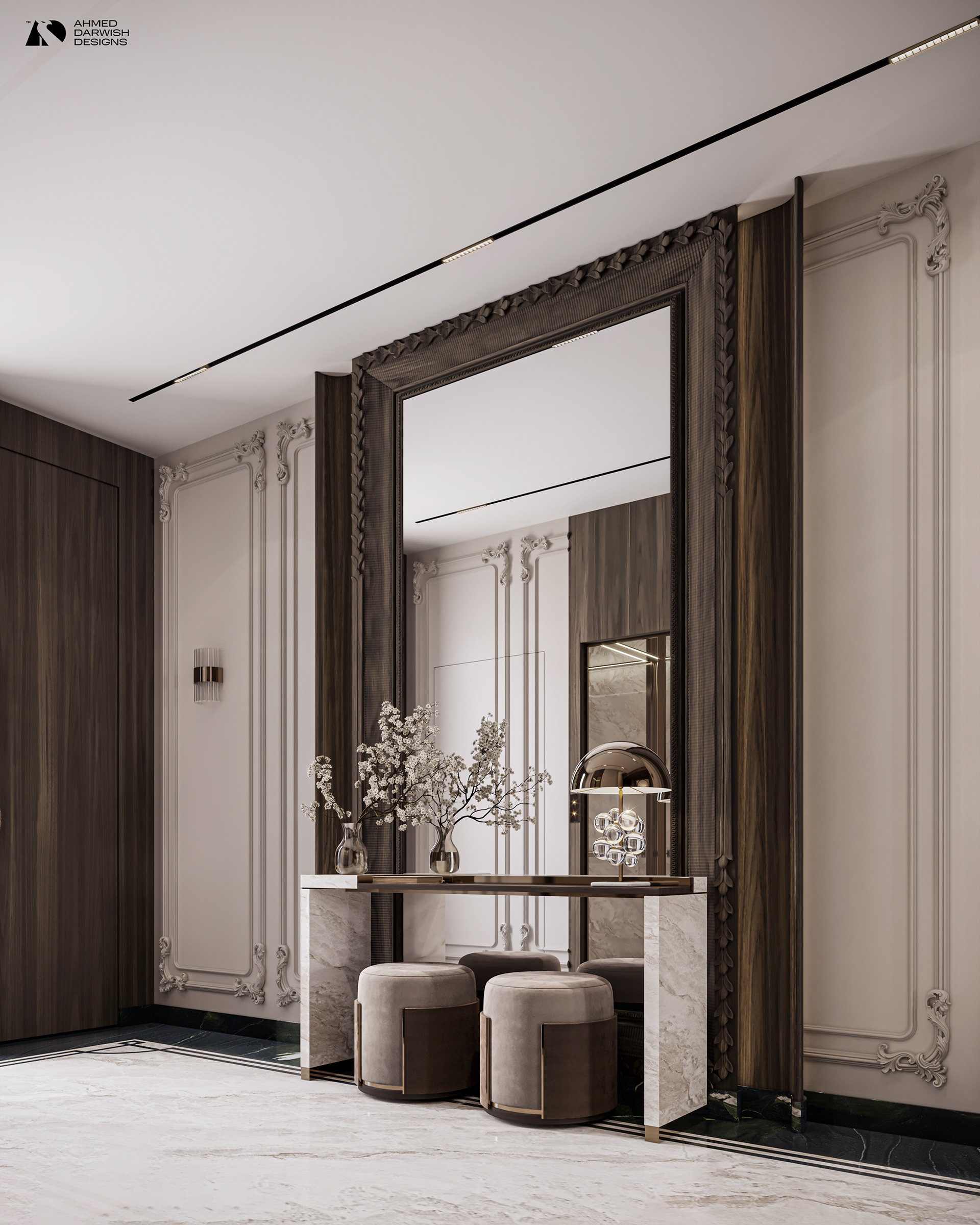 新古典风格入口别墅丨埃及亚历山大丨Ahmed Darwish Designs-8