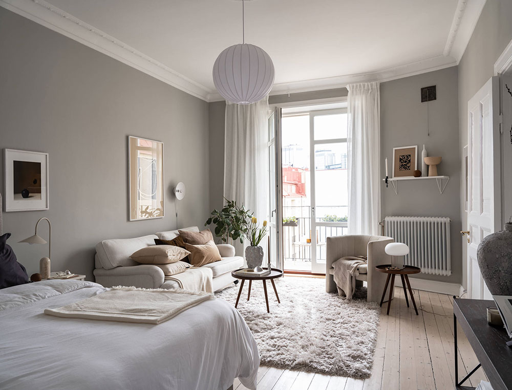 瑞典 41 平米小公寓的温馨灰色空间设计-16