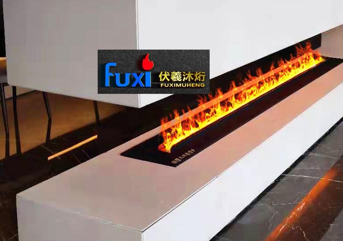 华润置地售楼部 LED 光源 3D 伏羲雾化壁炉设计-4