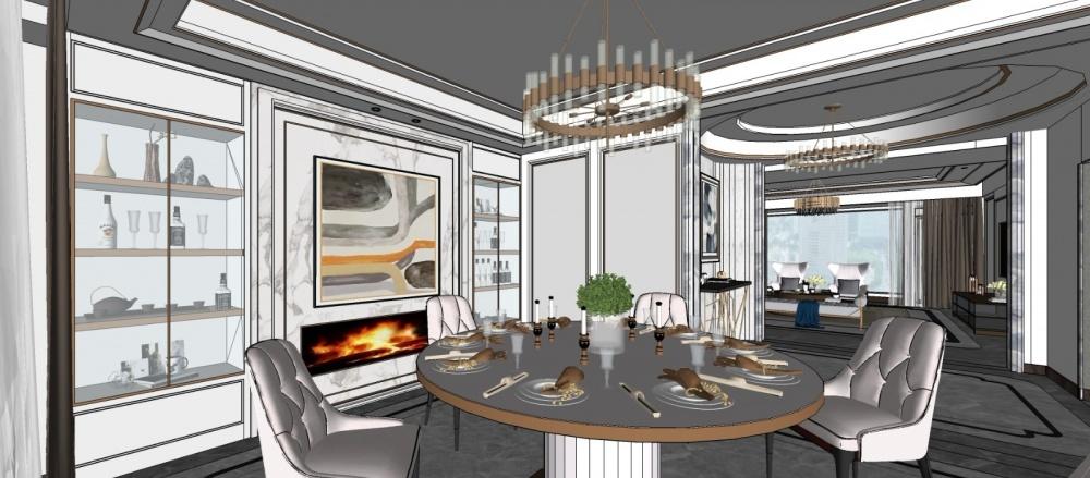 华发中城荟美式轻奢风 理性与感性的空间对话-38