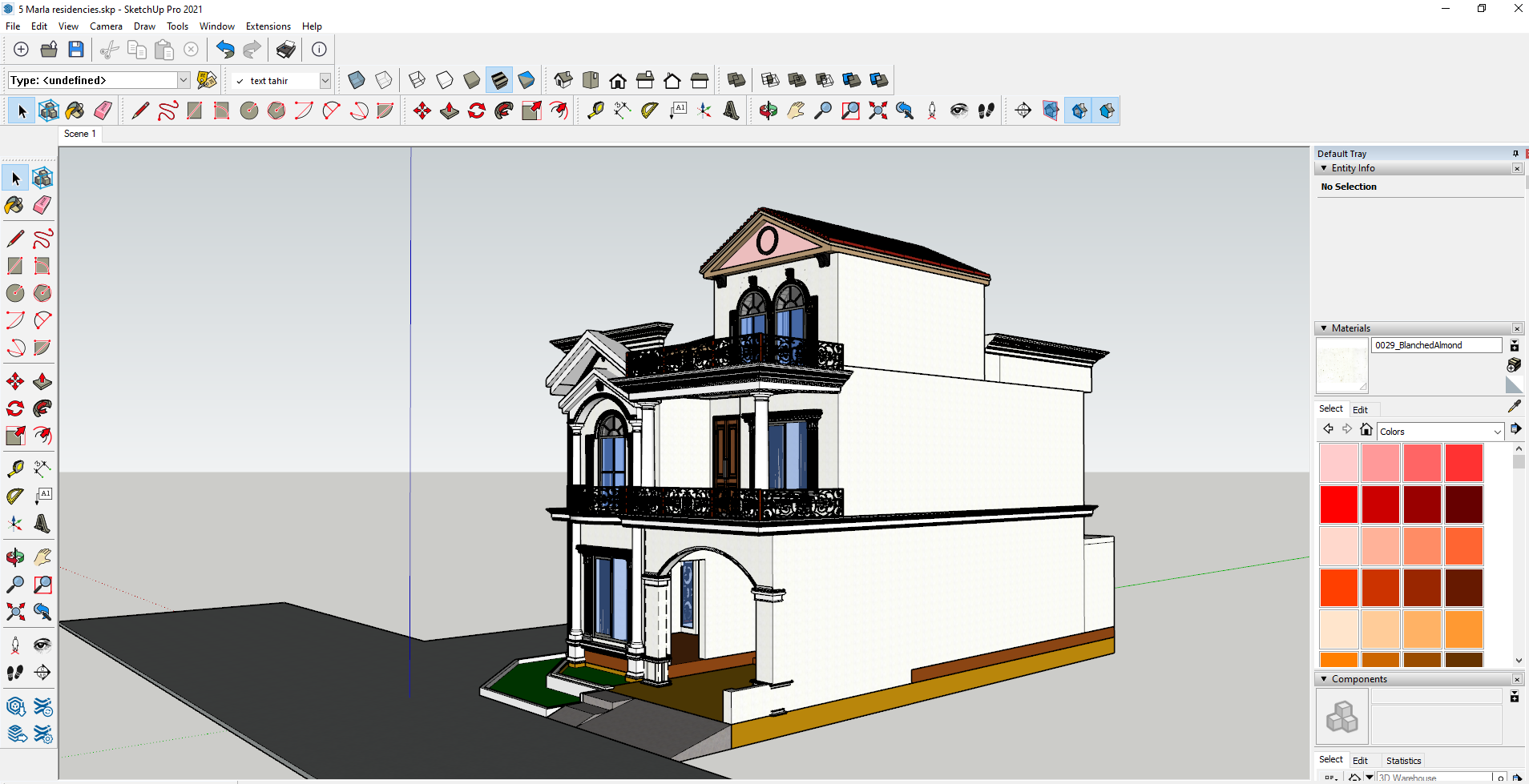 5 Marla 住宅经典设计动画视频及报批图纸-7