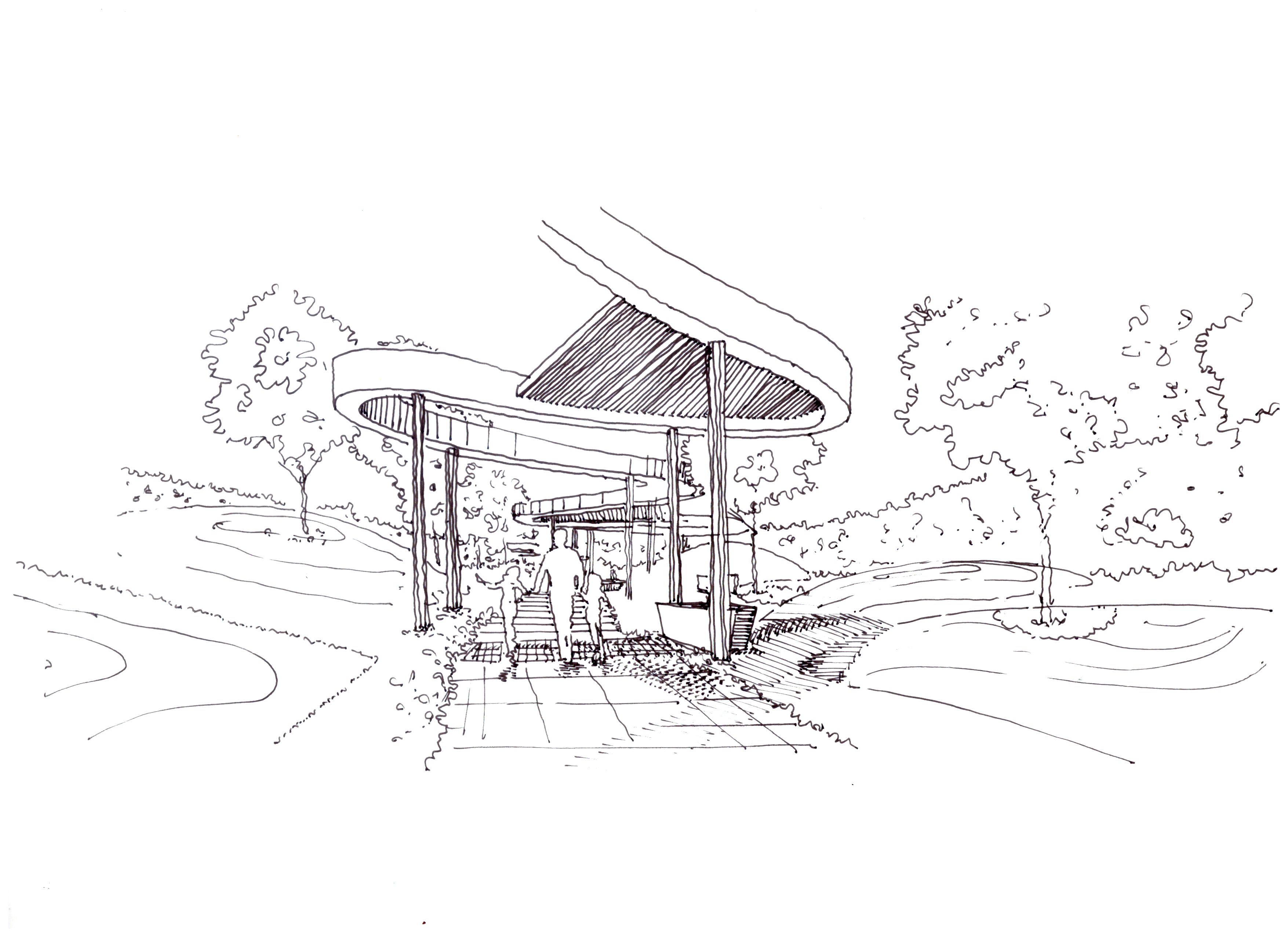 棕榈山景观草图丨EgyptCairo丨OKO PLAN Landscape-10