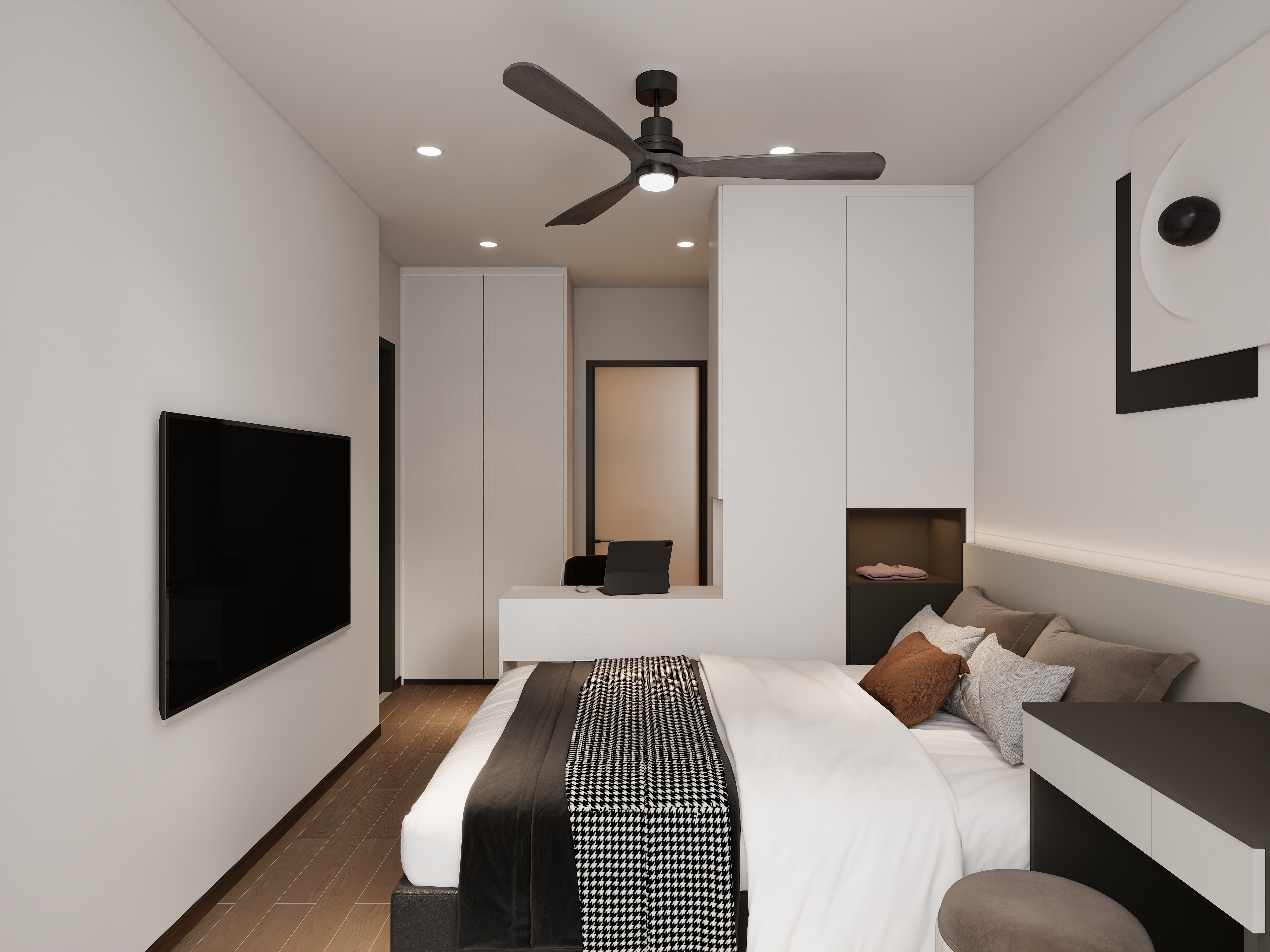 Chuo Chu Kang condo: Monochrome Black & White Design-5