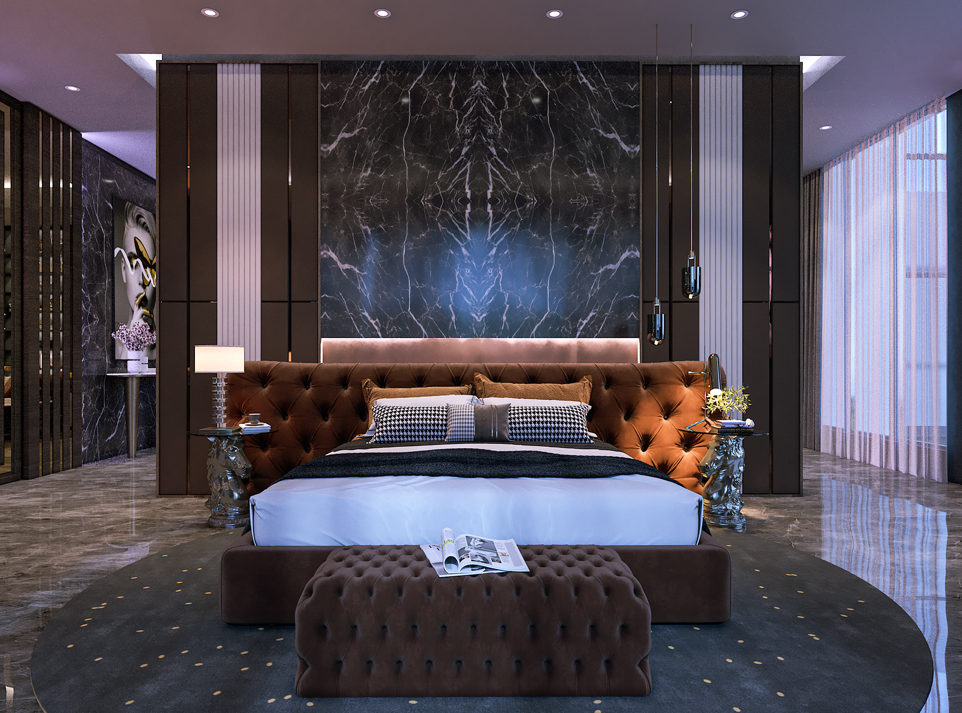 MODERN MASTER ROOM SECTION (DARK MOOD)-6