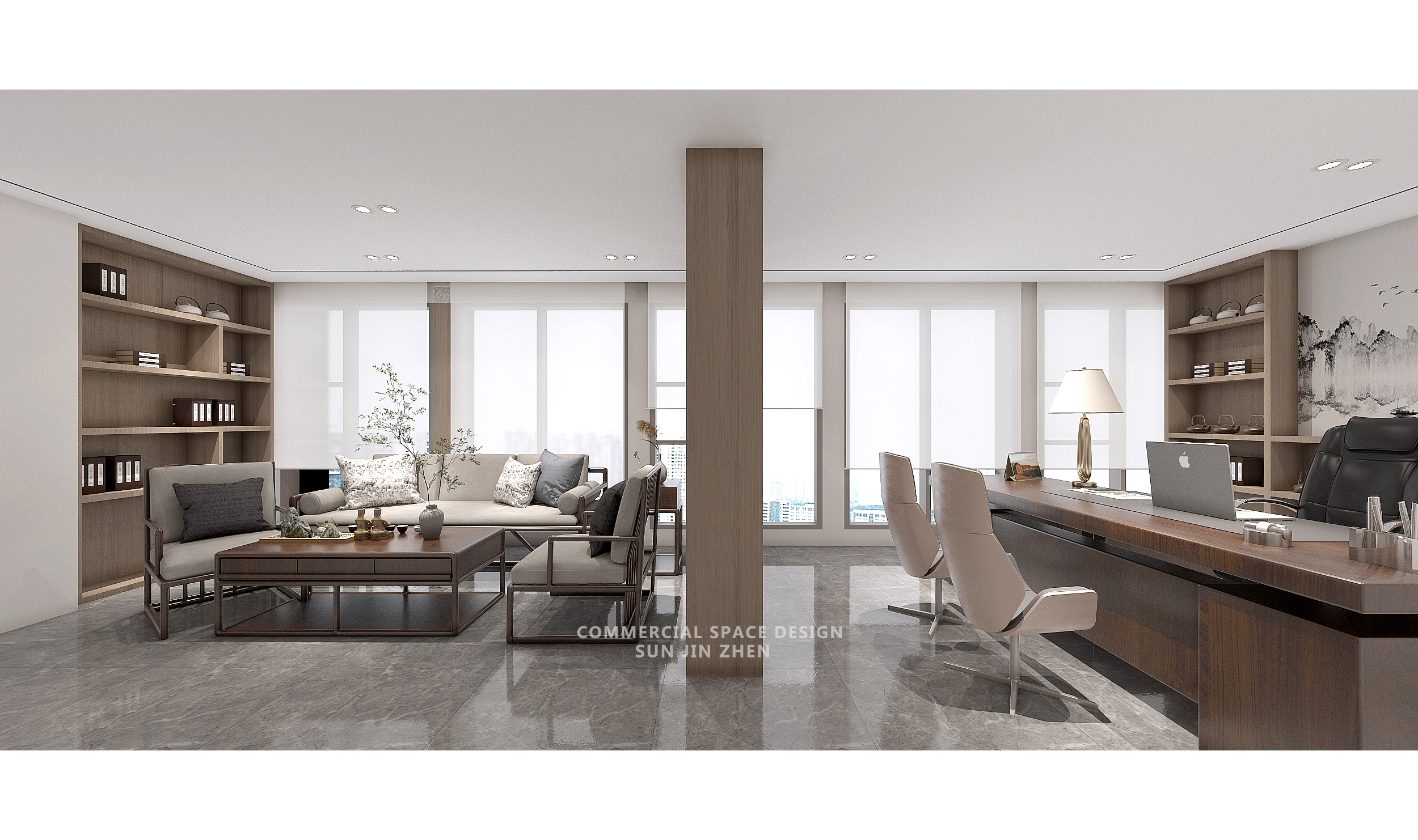 江西新中式会客区改造设计丨中国江西丨孙金甄（北京）室内建筑设计有限公司-12