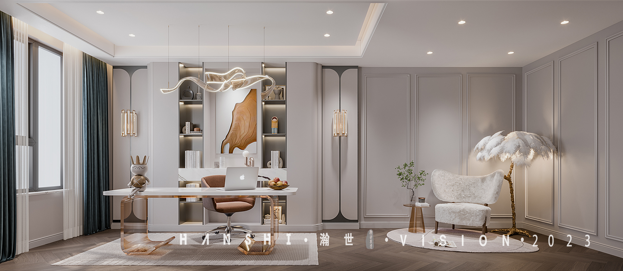 法式轻奢别墅丨瀚世表现-21