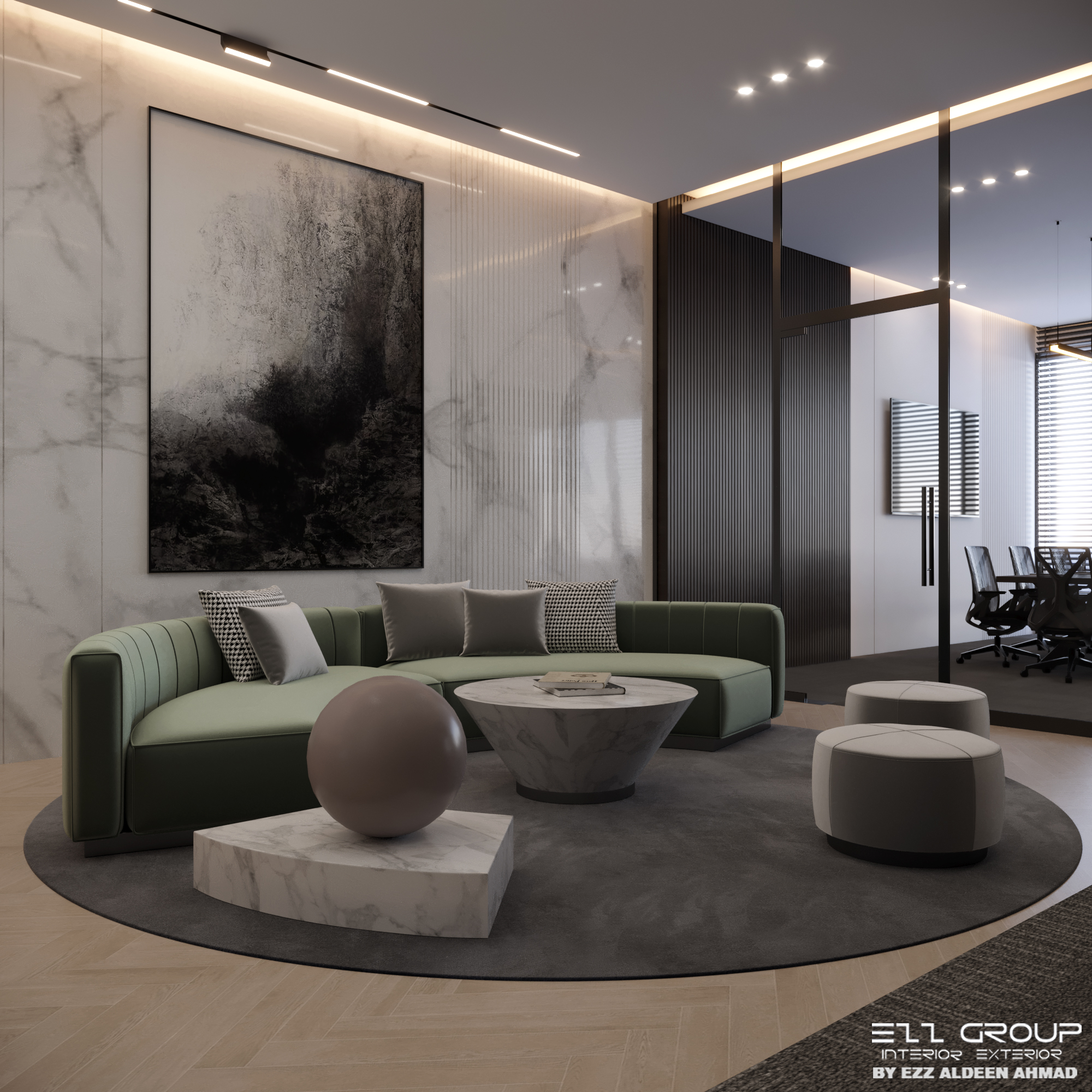 现代办公室内饰-8