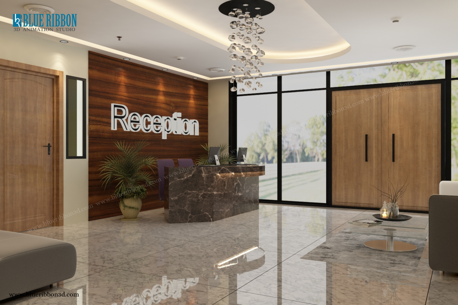 3D 室内渲染的餐厅丨Blueribbon 3D 动画工作室-6