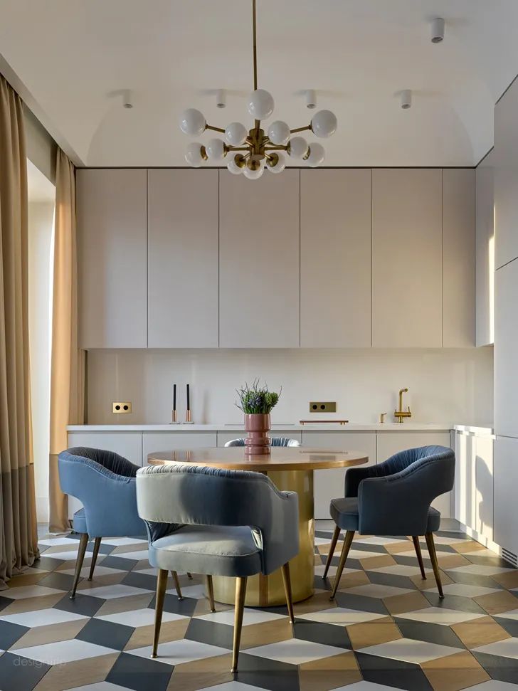 俄罗斯轻奢法式公寓设计丨俄罗斯莫斯科丨Katerina Lashmanova 设计工作室-64