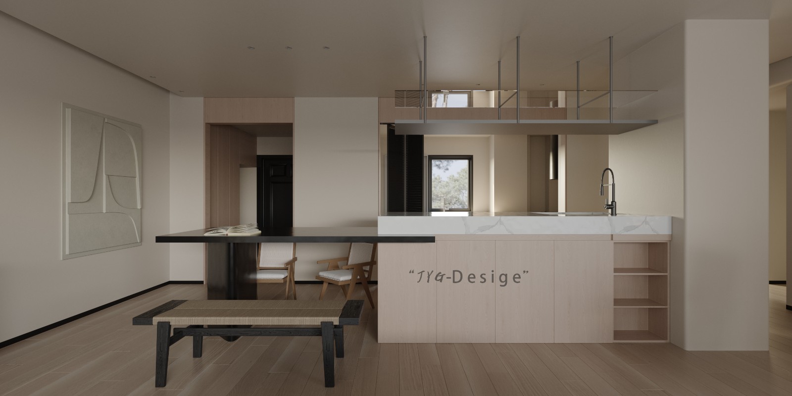 垞寂风客厅设计 | 大横厅拱门打造舒适空间-3