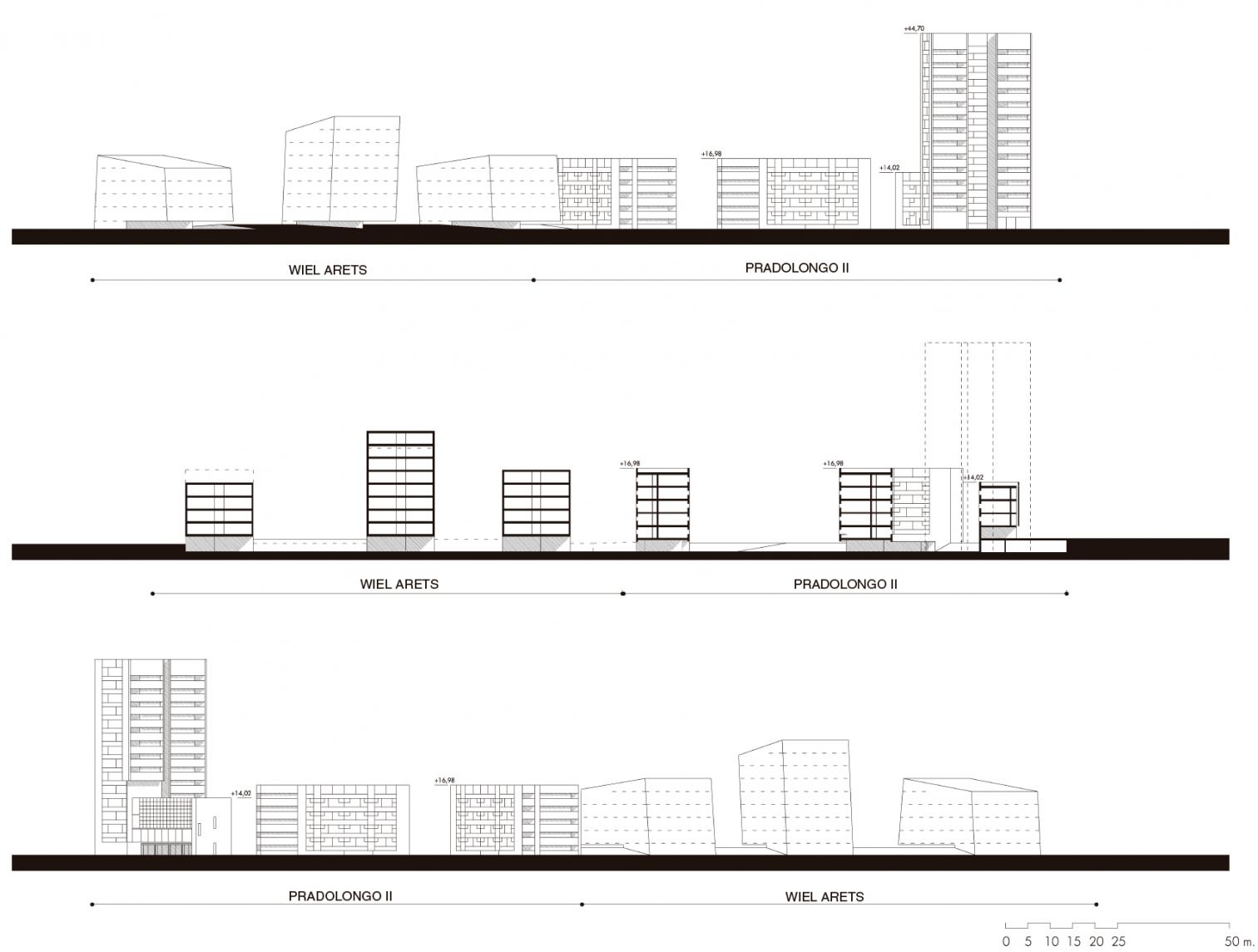 Madrid 双塔公寓 | 融入公园的城市建筑-11