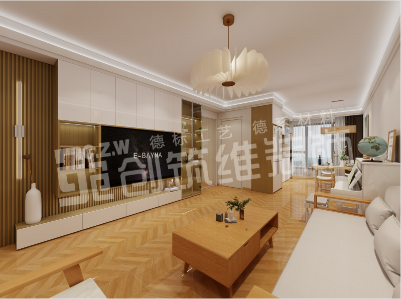 雷捷时代二期|87㎡两居原木风案例|36项出错即砸|透明化-流程化-服务化-维保化-装修更靠谱-23