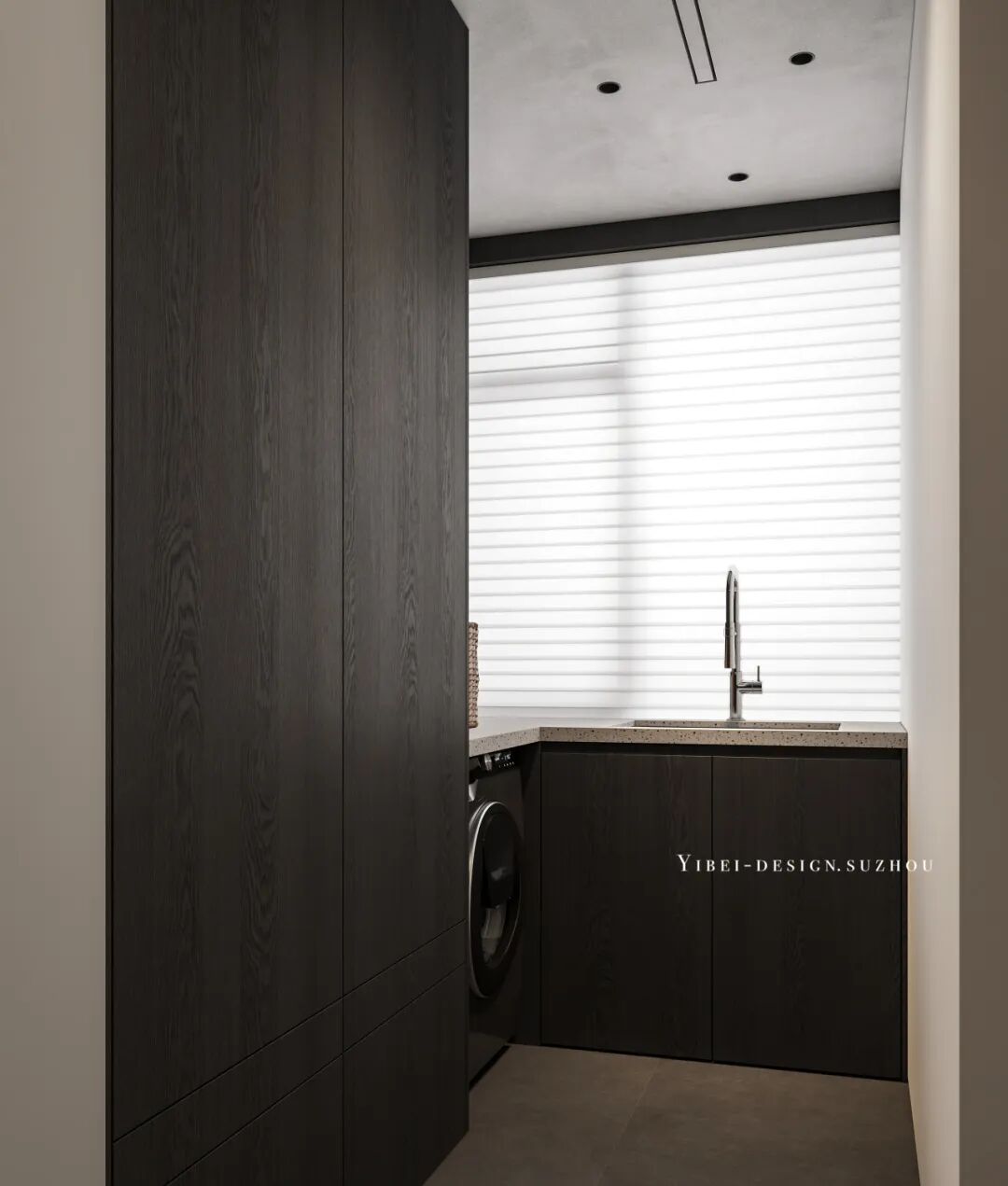 当暗黑空间拥抱粉色大理石丨家装设计丨YIBEI DESIGN SUZHOU-19