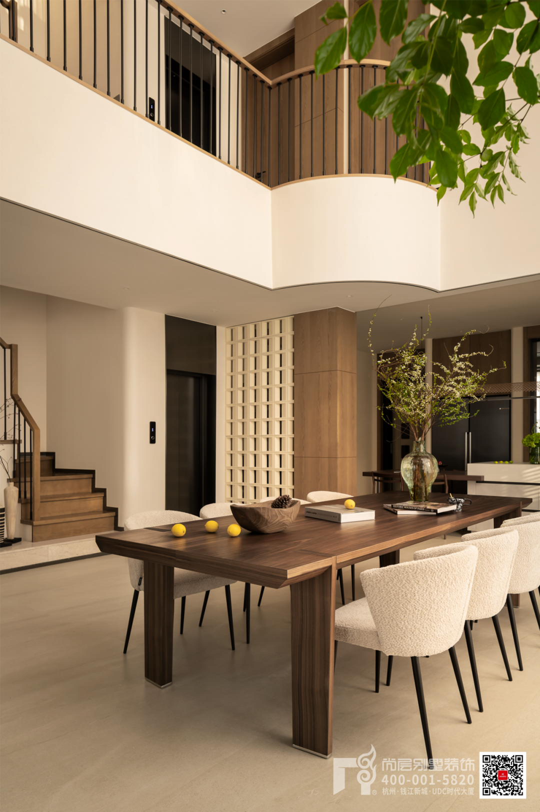 500㎡富春壹号院·木影流光·自然叙事的现代“剪影”别墅丨杭州尚层装饰-33