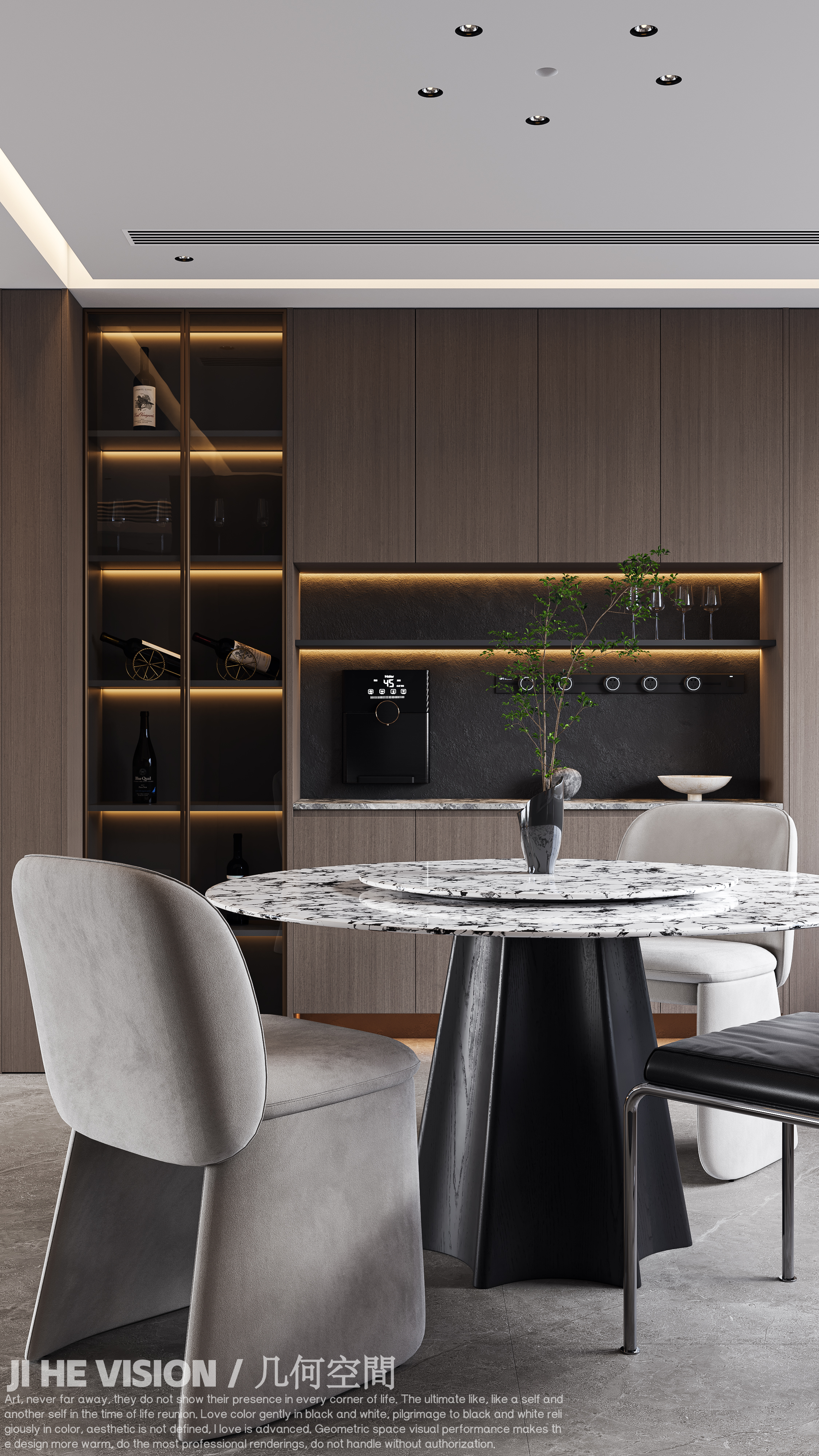 几何空间视觉表现 | 远大印澜山意式轻奢空间-15