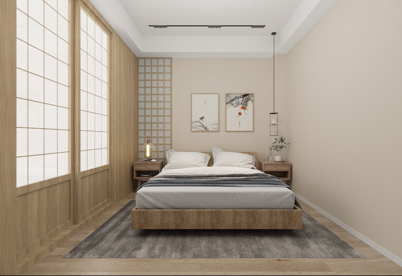 自然舒适 · 极简日式风质朴空间设计-10