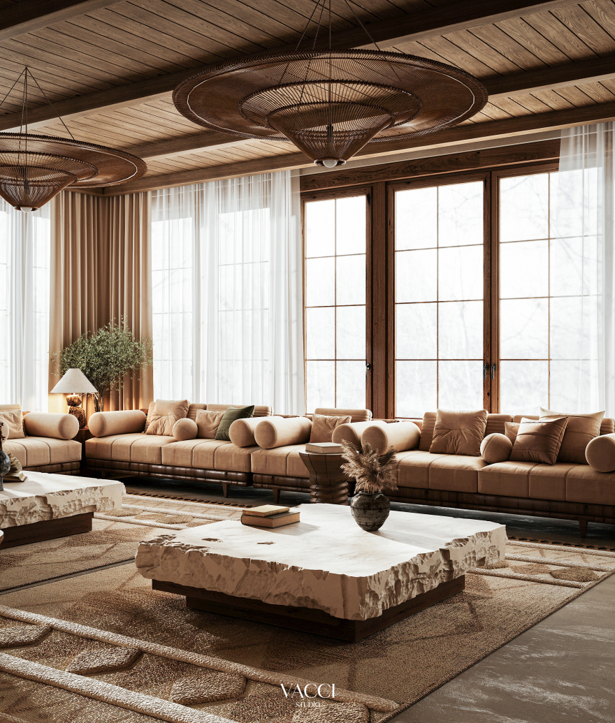 WABI SABI是源自日本美学概念侘寂,MAJLES是阿拉伯语,意为集会、会议室 ,因此整体可翻译为侘寂集会室 丨沙特阿拉伯利雅得丨Vacci Studio-12