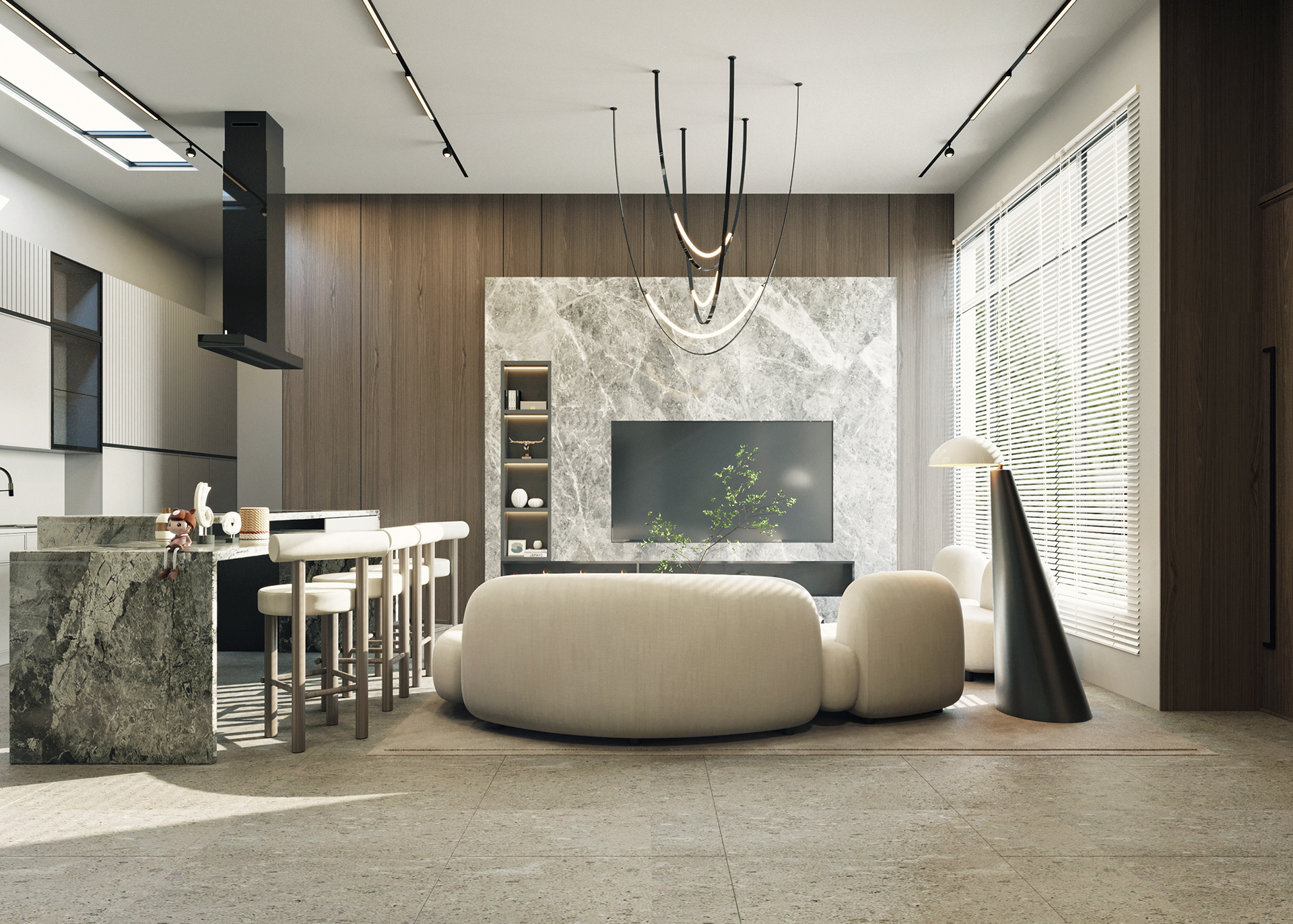 Streamlined Serenity: A Modern Open-Plan Design-7