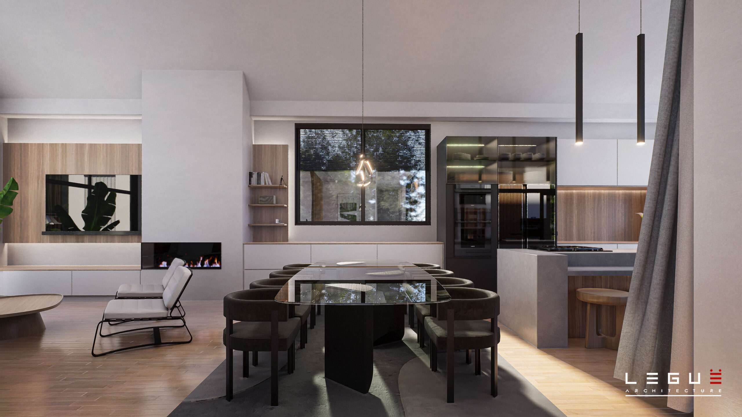 302号房屋平面图

注：Plan de maison常见意思是房屋平面图 ，Ë 在这里可能是输入错误，推测原文可能是 302 相关的编号 丨Leguë Architecture-31