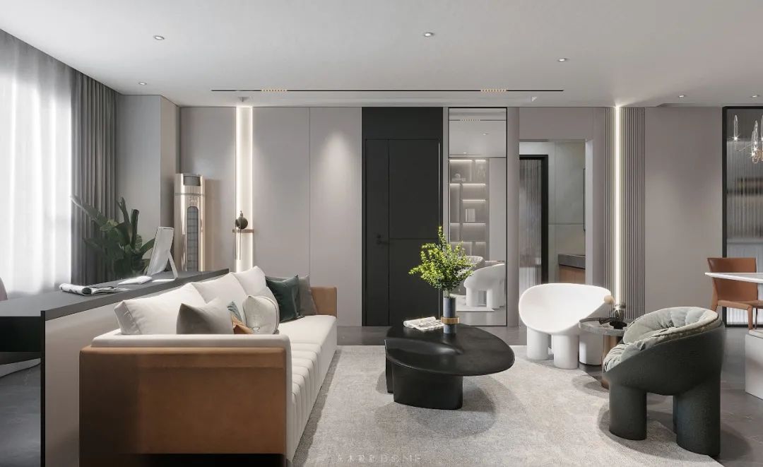 天津悦诚花园现代轻奢住宅丨中国天津丨东木设计-9